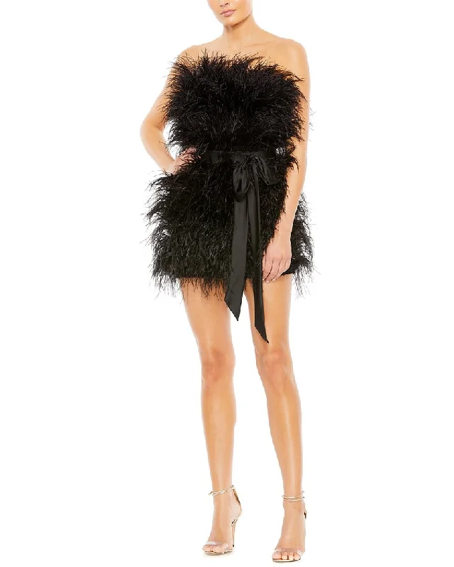 Flash Sale Fever Elegant Ensemble Mac Duggal Feather Mini Dress