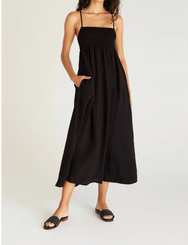 Timeless Style Promotions Formal Outfit Beachside Midi Dress In Black