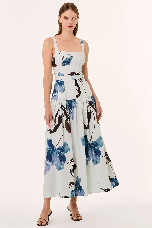 Fashion Forward Polished Finish LIDIA DRESS - ALENA SKY FLORAL