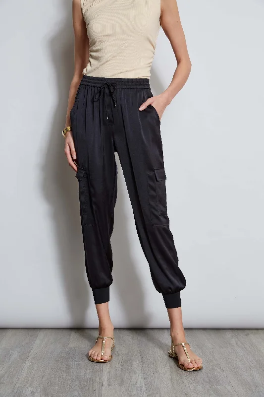 New Arrivals Bold Silhouette Satin Cargo Pant