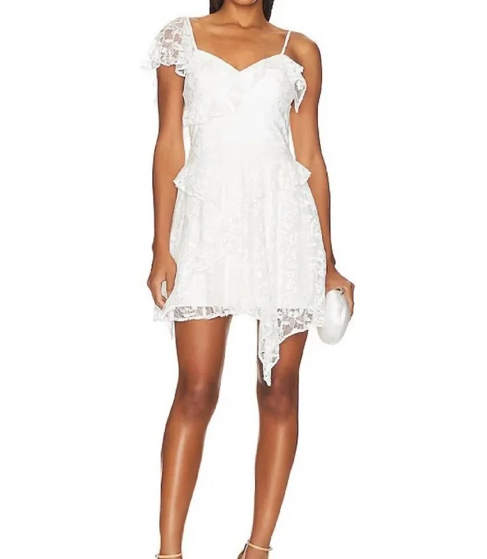 Summer Fashion Vintage Elegance Bailee Mini Dress In White