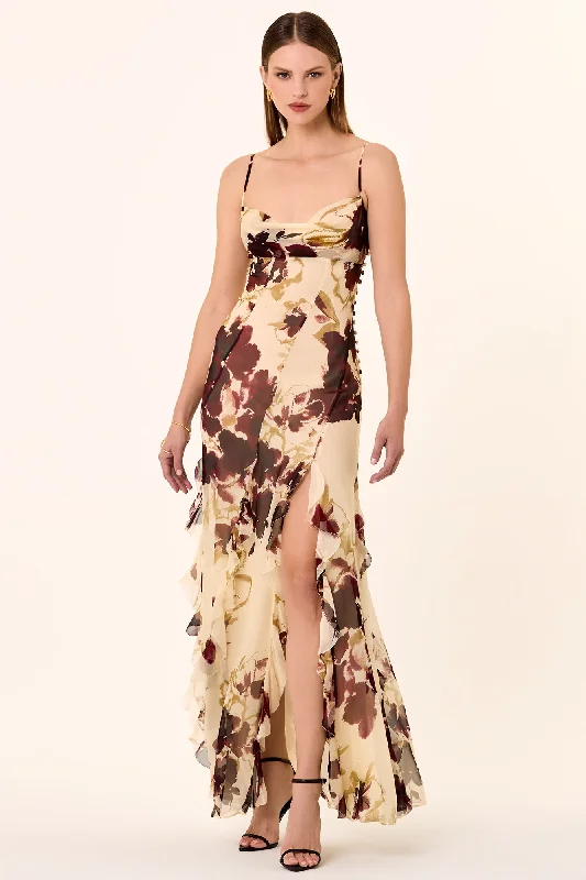 Fashion Sale Seasonal Trend Kamila Gown - Watercolour Floral Ivory