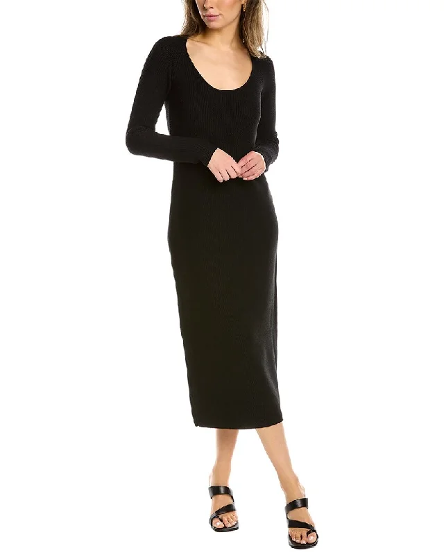 Fashion Frontiers Feminine Elegant The Sei Textured Knit Midi Dress