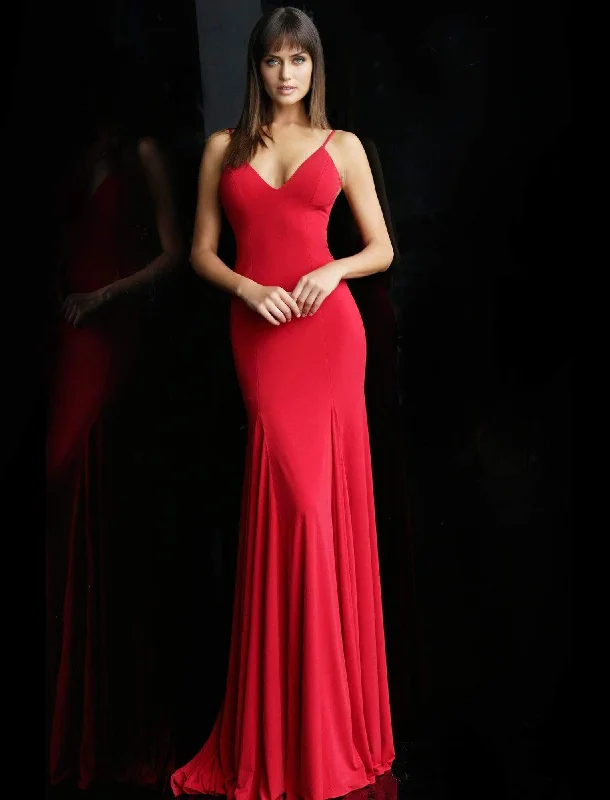 Style Breakthroughs Save on Classic Elegant Styles Jovani - Sleeveless Backless Jersey Trumpet Dress 63564SC