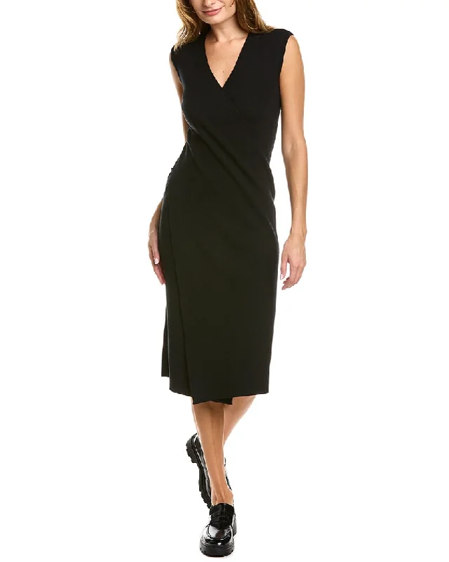 Sleek Style Discounts Limited - Edition Drops Elie Tahari Wrap Front Midi Dress