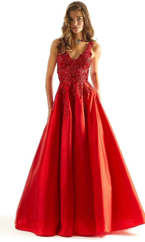 Low Price Special Graceful Drape Mori Lee 49044 - Satin A-Line Prom Dress