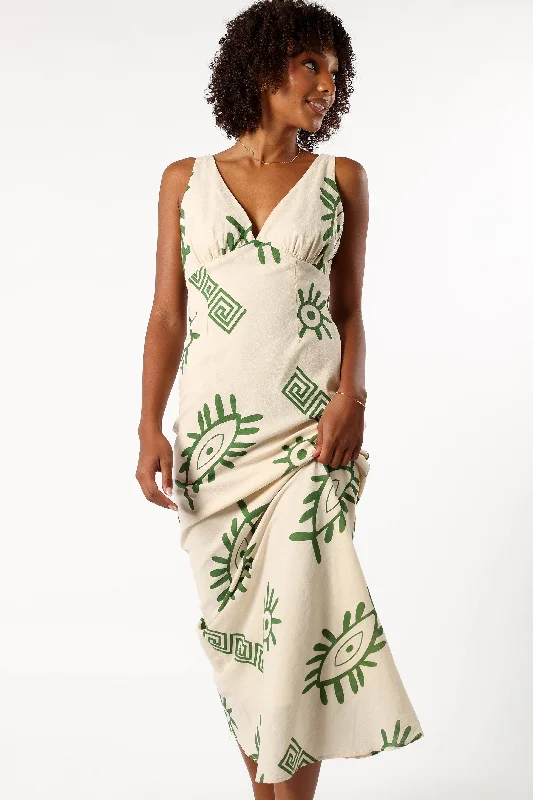 Style Breakthroughs Limited - Stock Aaron Maxi Dress - Beige Green