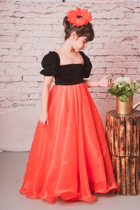 Hot Deals Vintage Elegance Coral Queen Organza Gown