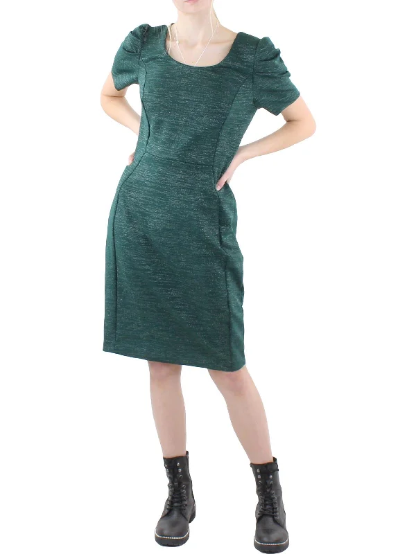 Seasonal Trends Seasonal Trend Womens Shimmer Cap Sleeve Midi Dress