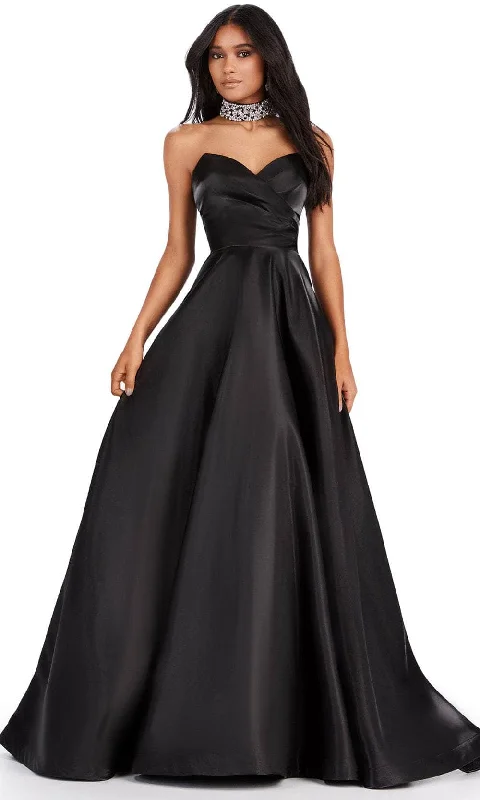 Limited Stock, Big Discounts Romantic Flair Ashley Lauren 11473 - Choker Style Satin Prom Dress