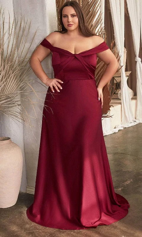 Flash Sale Starts Effortless Comfort Cinderella Divine CD325C - Off-Shoulder Satin Evening Dress