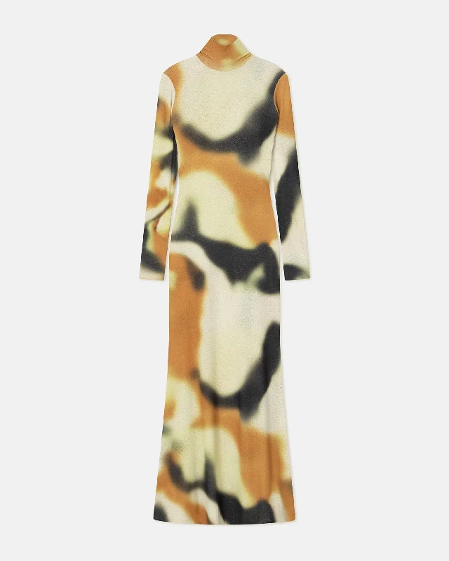 Bold Style Discounts Everyday Glamour Nemy - Printed Mesh-Jersey Maxi Dress - Smudged Graffiti