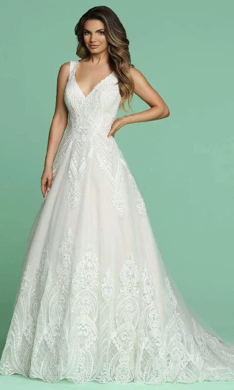 Shop Sale Items Feminine Soft - Hued Look Da Vinci Bridal - A-Line Bridal Gown 50616