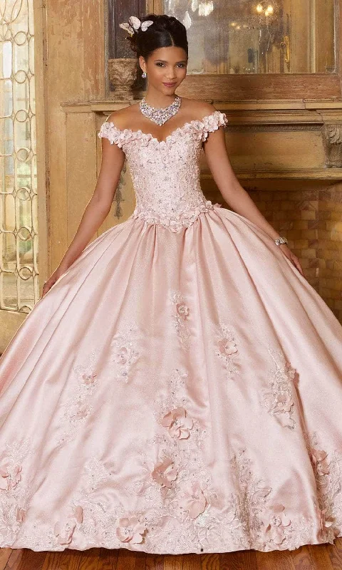 Vintage-Modern Style Offers Limited - Edition Drops Mori Lee 60153 - Appliqued Satin Quinceanera Ballgown