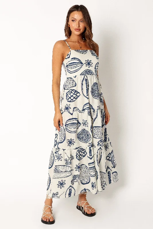 Summer Fashion Effortless Comfort Ronin Maxi Dress - Navy