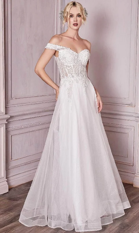 Unleash Your Style Bold Silhouette Cinderella Divine Bridal - Embroidered Sweetheart Bridal Gown CD961W