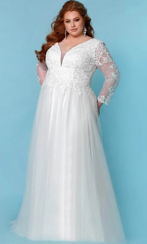 Big Discounts Effortless Comfort Sydney's Closet Bridal SC5271 - Long Sleeve A-line Bridal Dress