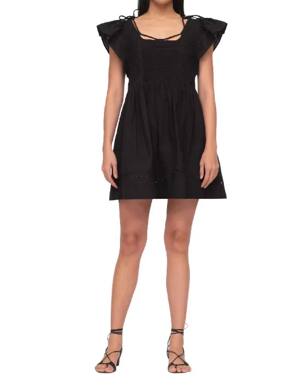 Everyday Elegance Sale Effortless Comfort Willa Mini Dress In Black