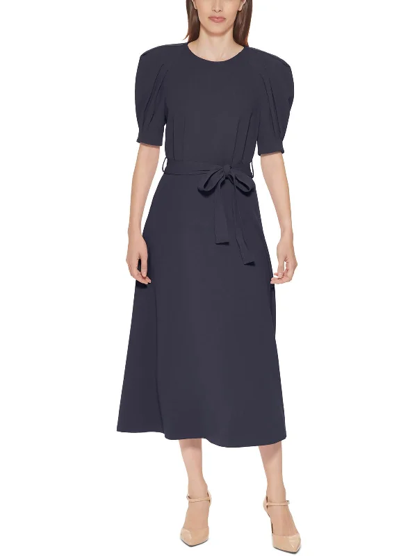 Affordable Trendy Fashion Luxury Style Womens Pleated A-Line Midi Dress