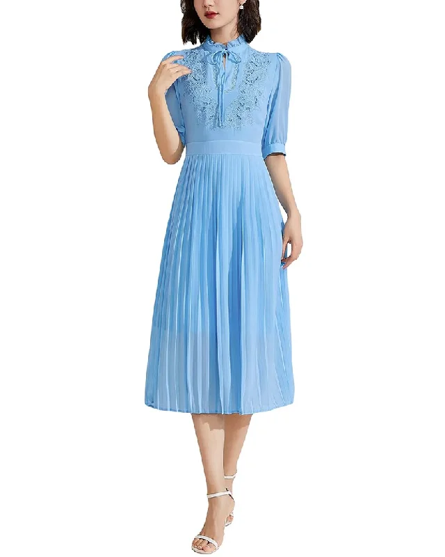 Street Chic Discounts Limited - Stock BURRYCO Elbow-Sleeve Midi Dress