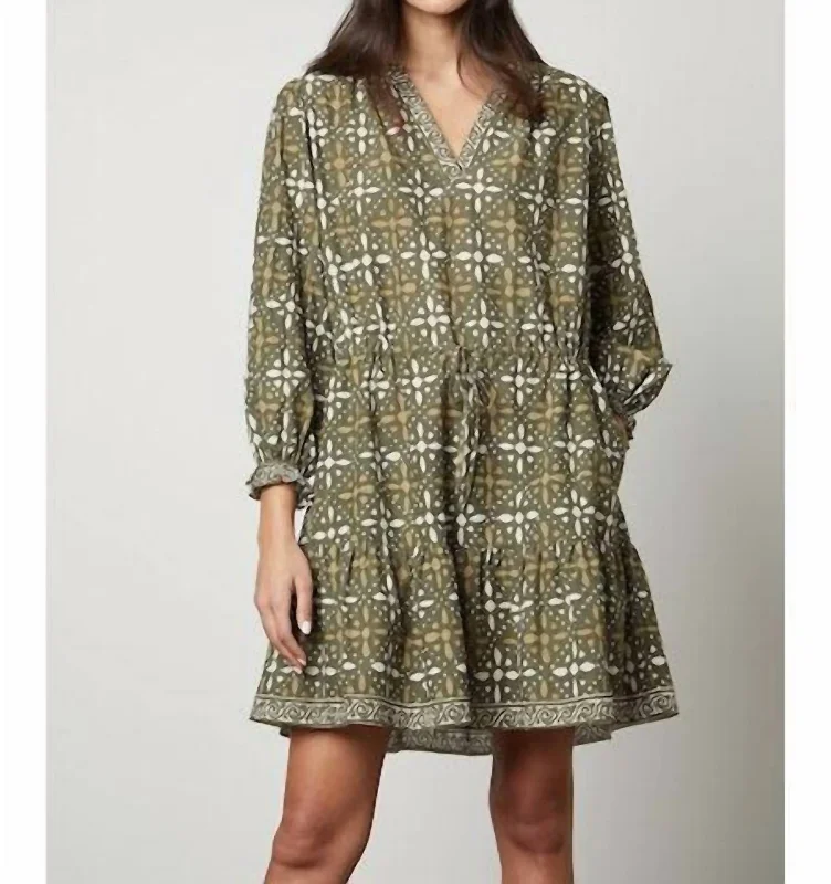 Playful Fashion Offers Bold Silhouette Katharina Mini Dress In Hunter