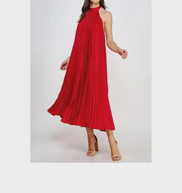 Effortless Style, Endless Impact Minimalist Chic My Desire Midi Dress In Red