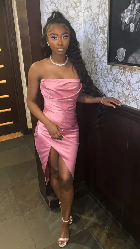 Huge Markdowns Casual Weekend Relaxed Style Pink 19th Birthday Dress Outfit Black Girl homecoming dress, birthday gown