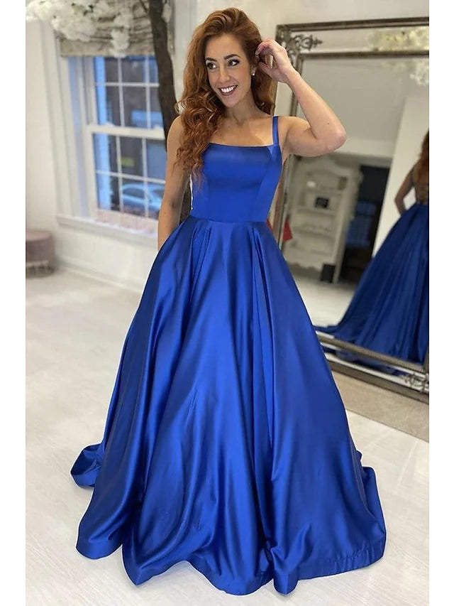 Street Style Discounts Feminine Flow Prom Dresses Princess Dress Formal  Sleeveless Strapless Satin Backless with Pleats