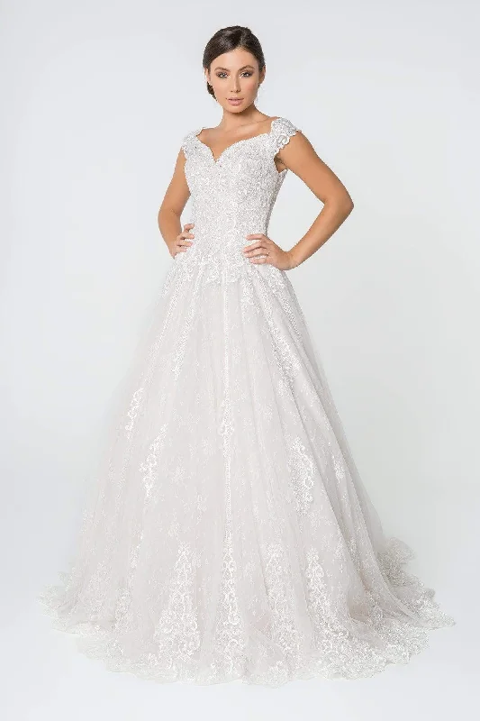 New Arrivals Nordic Minimalist Home Look Elizabeth K - GL2823 Embellished Lace A-line Wedding Gown