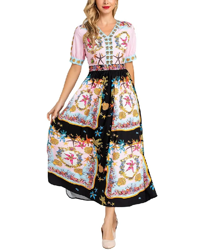 Premium Style Offers Boho - Chic Festival - Ready Style BURRYCO Midi Dress