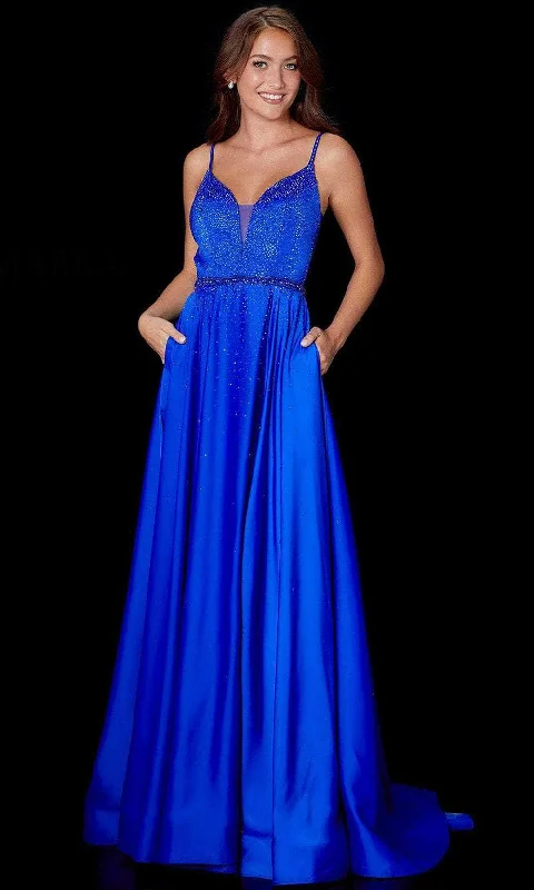 Special Offer For You Statement Piece Amarra 87234 - Jeweled Satin A-Line Prom Dress