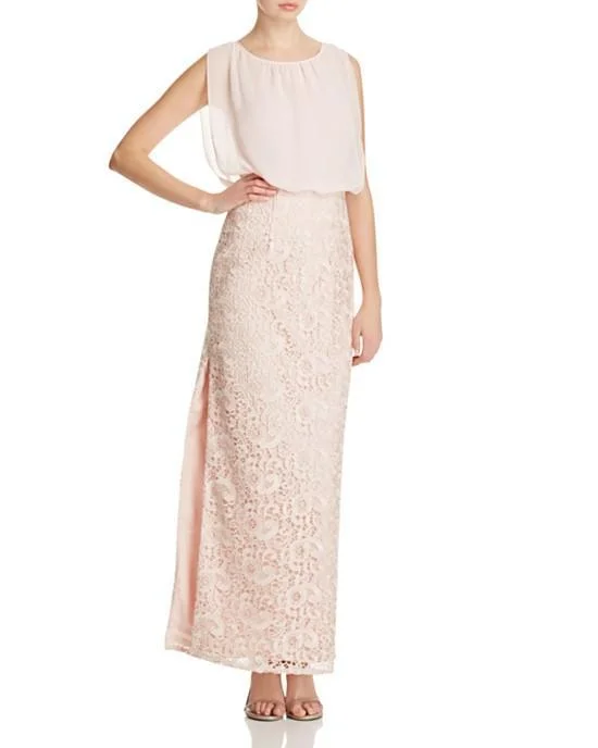 Fashion Forward Femininity Elegant Attire Aidan Mattox - Sleeveless Lace Long Dress 251704760