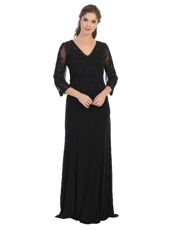 You'Ll Love Us Because Formal Outfit Long Formal 3/4 Sleeve Mother of the Bride Dress