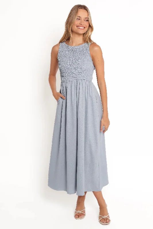 Chic Style, Always In Vogue Casual Chic Camila Maxi Dress - Blue