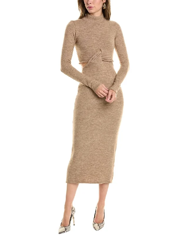 End Of Season Sale Feminine Grace ASTR the Label Kenna Wool-Blend Midi Dress