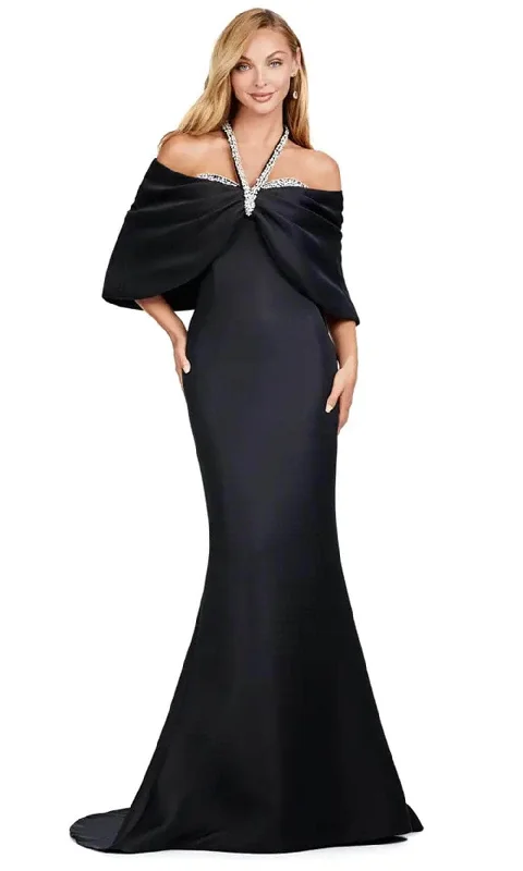 Classic Modern Offers Formal Outfit Ashley Lauren 11424 - Bejeweled Versatile Satin Gown