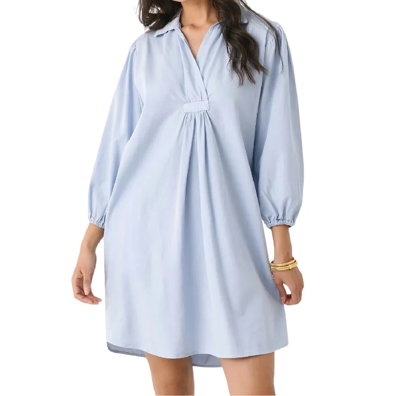 Classy Style Discounts Graceful Cut Forever Mini Dress In Celestial Blue