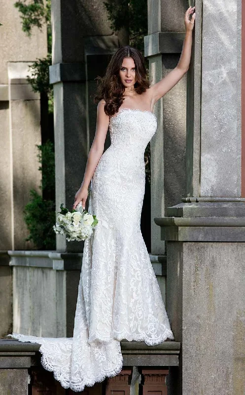 Summer Fashion Graceful Movement Rachel Allan Bridal - M625 Lace Embroidered Scalloped Trumpet Gown