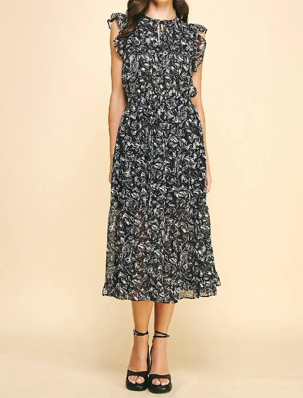 Best-Sellers Vintage Elegance Since You've Been Gone Midi Dress In Black