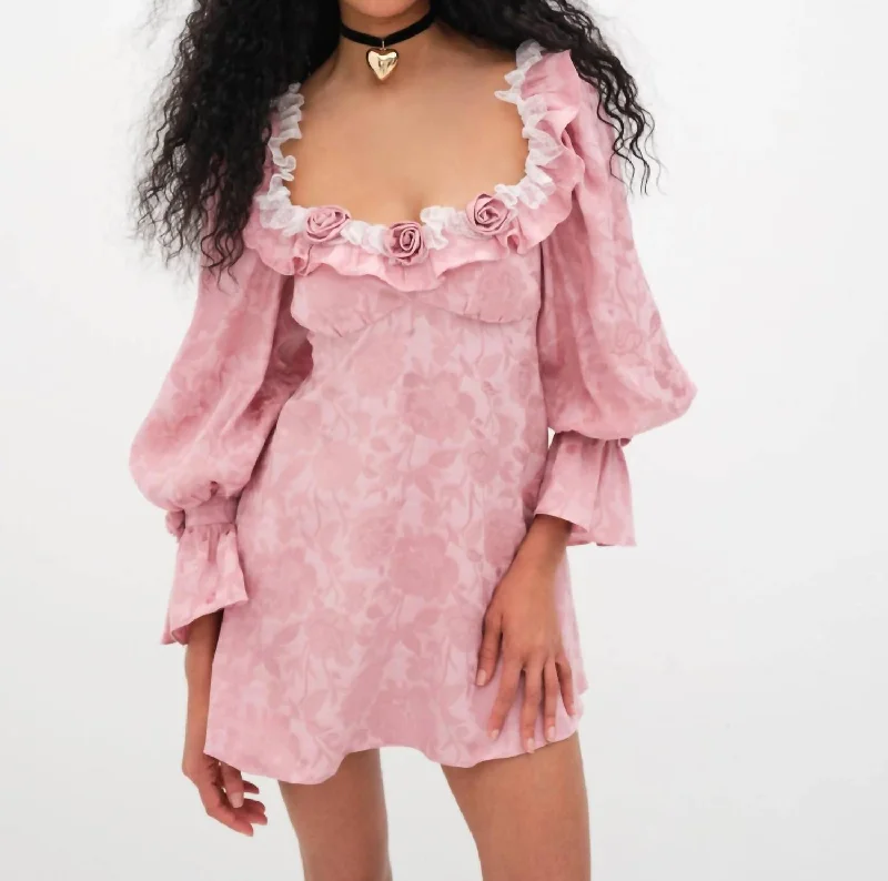 Massive Savings Playful Elegance Rosalia Mini Dress In Pink