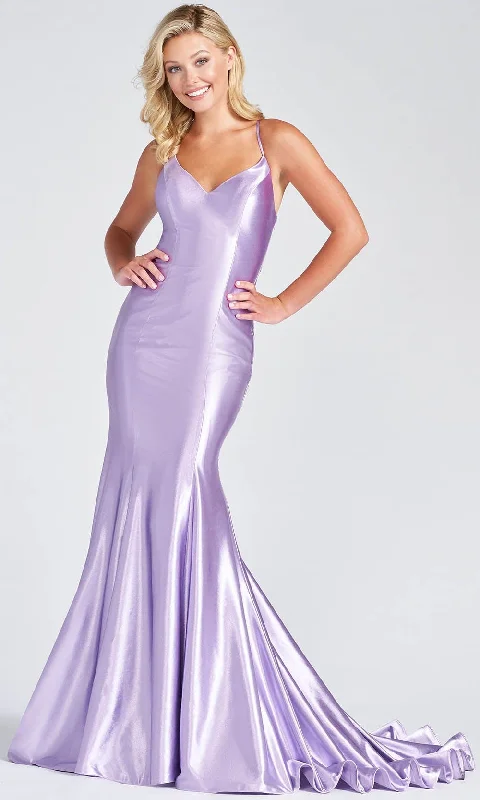 Premium Style Offers Art Deco Geometric Pattern Look Ellie Wilde  EW122063 - Satin Mermaid Prom Gown