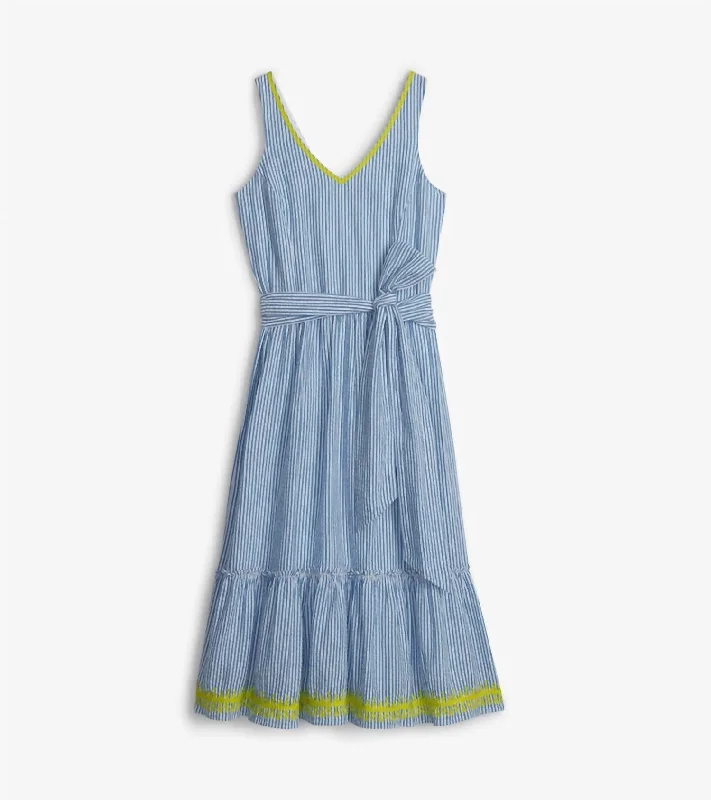 Style Breakthroughs Statement Piece Women's Sydney Midi Dress In Seersucker