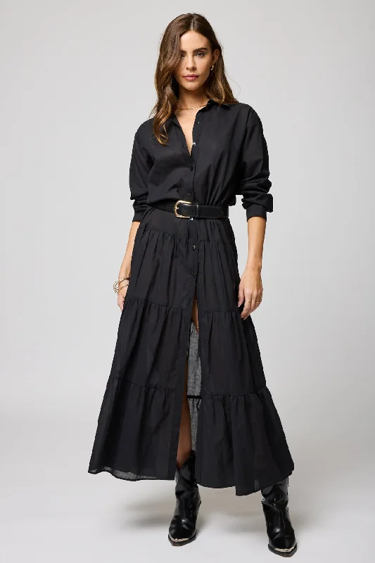 Essentials On Sale Dreamy Draping THE TIERED SHIRT MAXI DRESS