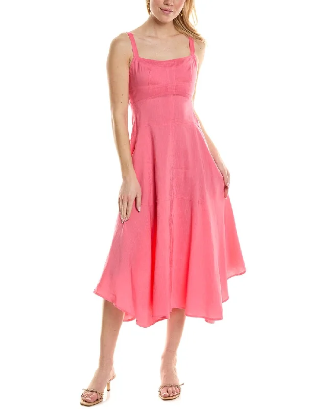 Fashionista Sale Feminine Charm A.L.C. Harlow Linen-Blend Midi Dress