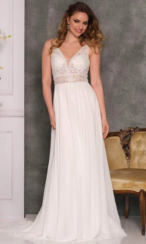 Limited-Time Offer Final Clearance Dave & Johnny Bridal A10463 - Sheer Bodice Bridal Gown