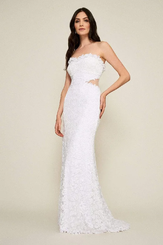 Seasonal Sale Effortless Comfort Tadashi Shoji - BCR18861LBR Semi-Sweetheart Lace Bridal Gown