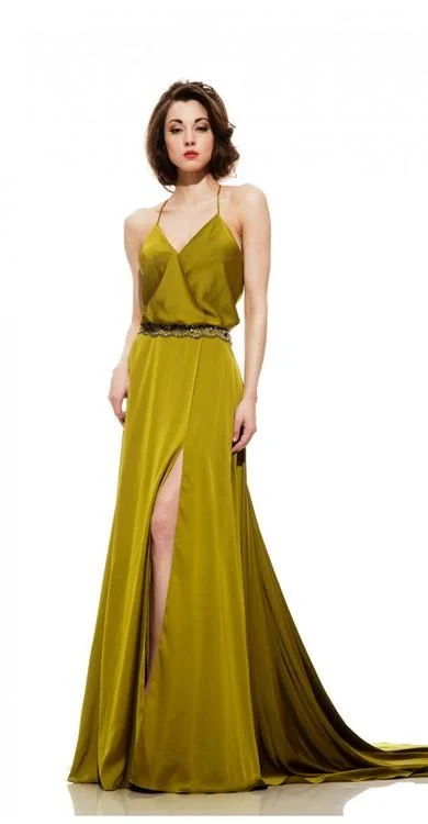 Limited Time Offers Modern Glamour Johnathan Kayne 6018 Satin Chiffon Dress