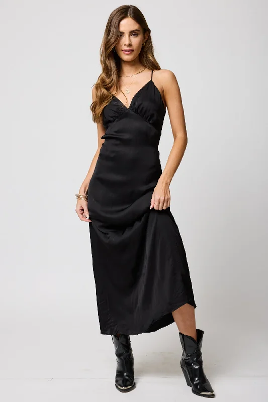 Limited Time Flash Sale Contemporary Elegance SILKY LUCIA MAXI DRESS