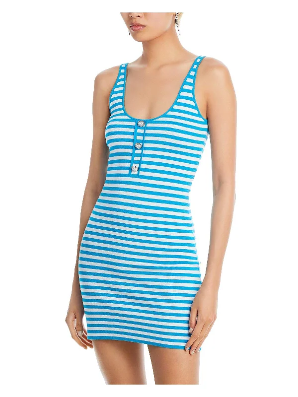 Enjoy Discount Final Clearance Womens Striped Short Mini Dress