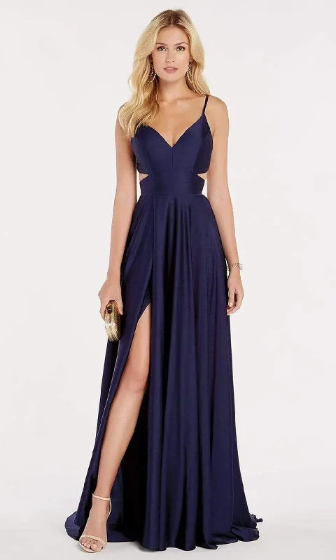 Fashionista Favorites Formal Outfit Alyce Paris - 60453 Sleeveless V-Neck Satin Modest Prom A-Line Gown